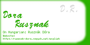 dora rusznak business card